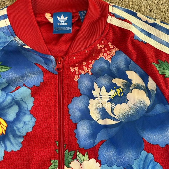 *Rare* Farm Rio x Adidas Originals Chita Floral Womens Track Jacket XS - Picture 8 of 15